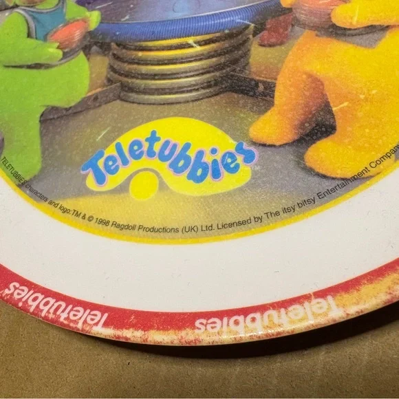 Vintage 1998 Ragdoll Productions Teletubbies Plate and Musical Snowglobe - Picture 6 of 6
